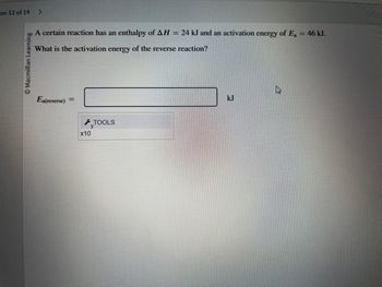 Solved llll the reaction has a value of K greater than 1 at