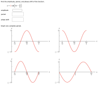 Answered: Find The Amplitude, Period, And Phase… 