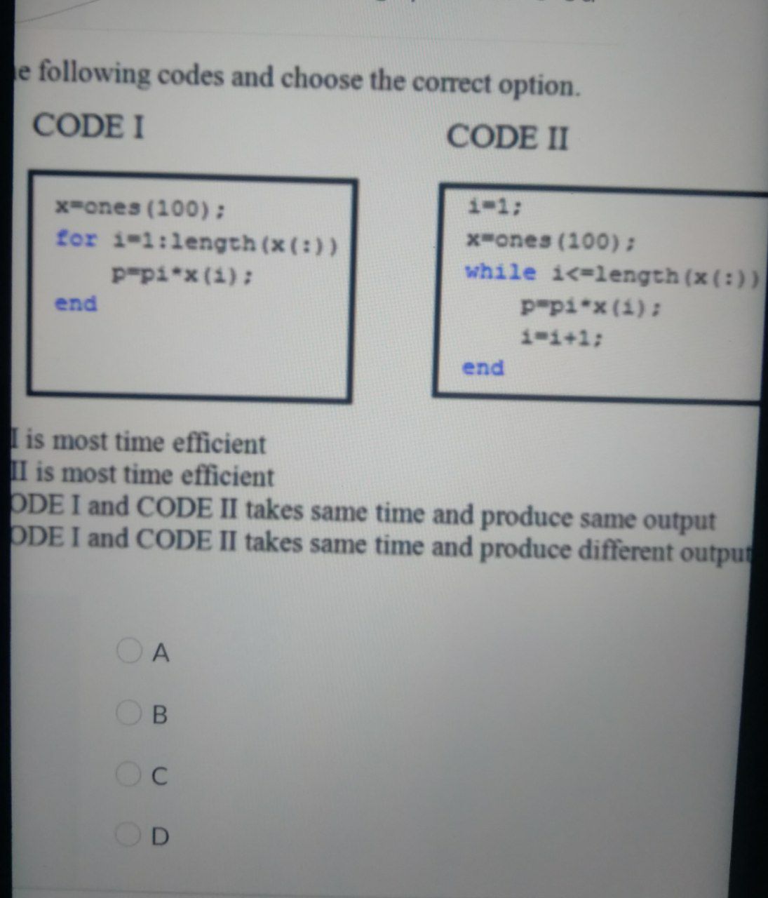 Solved Choose what does the following piece of code does: <a