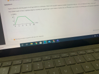 Question 9
Figure shows the velocity graph of a 65 kg student in an elevator. What is the student's apparent weight (magnitude only) att=8.0 s, in Newtons? Use g = 10.0 m/s2.
Your answer needs to have 2 significant figures, including the negative sign in your answer if needed. (No unit is'needed in your answer, it is already given in the question statement,)
Vy (m/s)
8-
4
t (s)
10
4.
6.
8.
