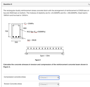 Answered: The rectangular doubly reinforcement… | bartleby