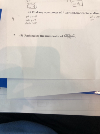 (5) Rationalize the numerator of
5+x-V2
x+3
