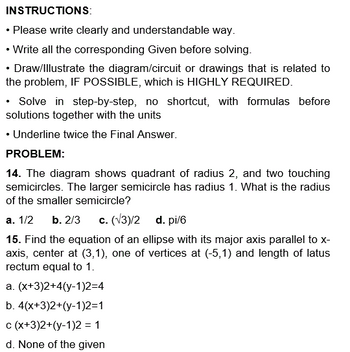 Answered: PROBLEM: 14. The Diagram Shows Quadrant… | Bartleby