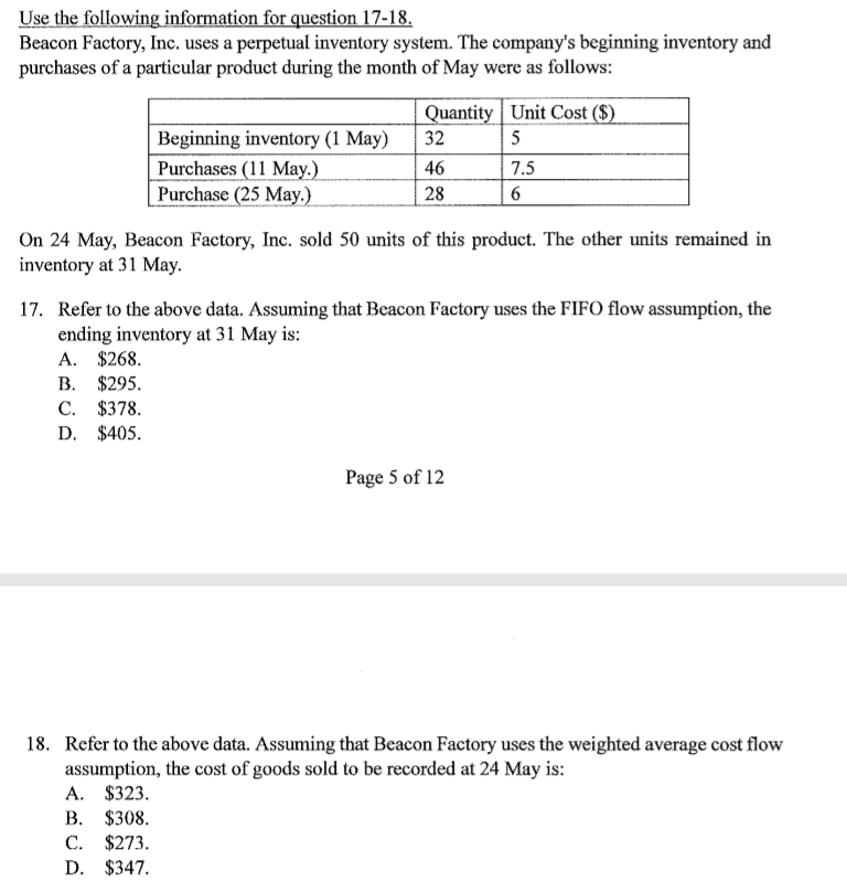 The Weighted Average Cost Flow Assumption