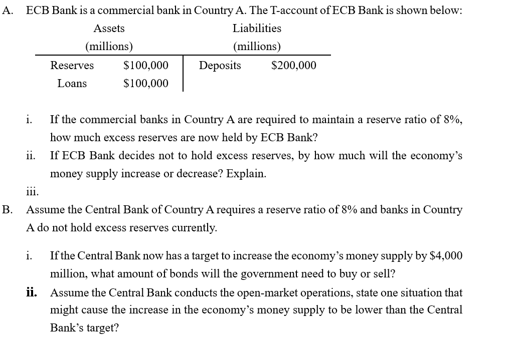 Answered: ECB Bank Is A Commercial Bank In… | Bartleby