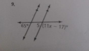 9.
65°
5/(11x-17)