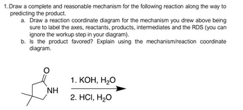 Answered: 1.Draw a complete and reasonable… | bartleby