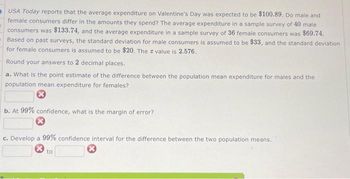 Answered: USA Today Reports That The Average… | Bartleby