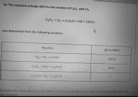 Answered 36. The standard enthalpy AH for the bartleby