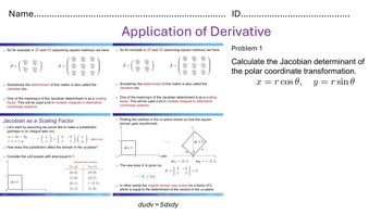 Answered: Calculate the Jacobian determinant of… | bartleby