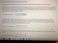 Presented below is selected information for Sheridan Company.
Answer the questions asked about each of the factual situations. (Do not leave any answer field blank. Enter 0 for amounts.)
1. Sheridan purchased a patent from Vania Co. for $1,160,000 on January 1, 2018. The patent is being amortized over its remaining
legal life of 10 years, expiring on January 1, 2028. During 2020, Sheridan determined that the economic benefits of the patent would
not last longer than 6 years from the date of acquisition. What amount should be reported in the balance sheet for the patent, net of
accumulated amortization, at December 31, 2020?
The amount to be reported
$
696000
2. Sheridan bought a franchise from Alexander Co. on January 1, 2019, for $330,000. The carrying amount of the franchise on
Alexander's books on January 1, 2019, was $330,000. The franchise agreement had an estimated useful life of 30 years. Because
Sheridan must enter a competitive bidding at the end of 2021, it is unlikely that the franchise will be retained beyond 2028. What
amount should be amortized for the year ended December 31, 2020?
The amount to be amortized
24
3. On January 1, 2020, Sheridan incurred organization costs of $265,000. What amount of organization expense should be reported in
2020?
The amount to be reported
$
HP All-in-One
