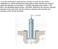 Answered: A circular solid shaft is supported by… | bartleby