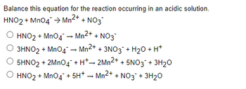 Answered: Balance this equation for the reaction… | bartleby