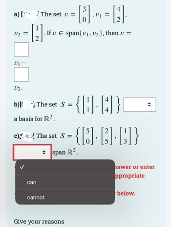 Answered: A) [The Set V = U2 U1- V2. [2].110 B) A… | Bartleby