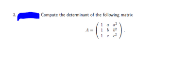 Answered: Compute The Determinant Of The… | Bartleby