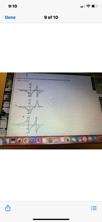 9:10
Done
9 of 10
(a) Which of the following graphs corectly reproonts the total olentrio potentlal veren for the gon
ClUNtiON
-2.50 m<x<2.50 m?
ror
Camscon
-06-2
coteid
OA.
Pen 3 Cm
G_3082.jp
Jace5380
100
Noo
O C.
100
200
10
!!
