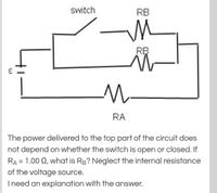 Answered: Switch RB RB | bartleby