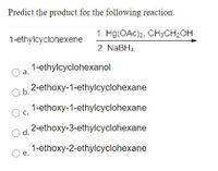 a) Write the mechanism of the following reaction:2CH3CH2OHH+