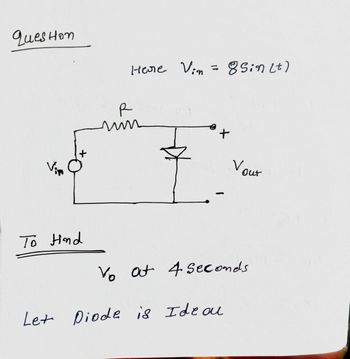 Answered: ques Hon To Hind Here Vin = = 8Sin Lt)… | bartleby