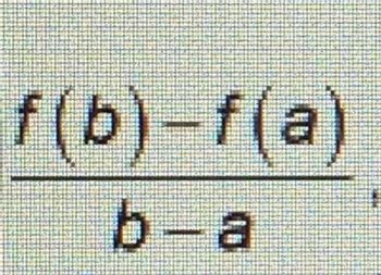 Answered: F(b)-f(a) B-a | Bartleby