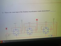 13. What is the count range of the Modulus Asynchronous counter shown below?
10,
210X.
30 Hz
