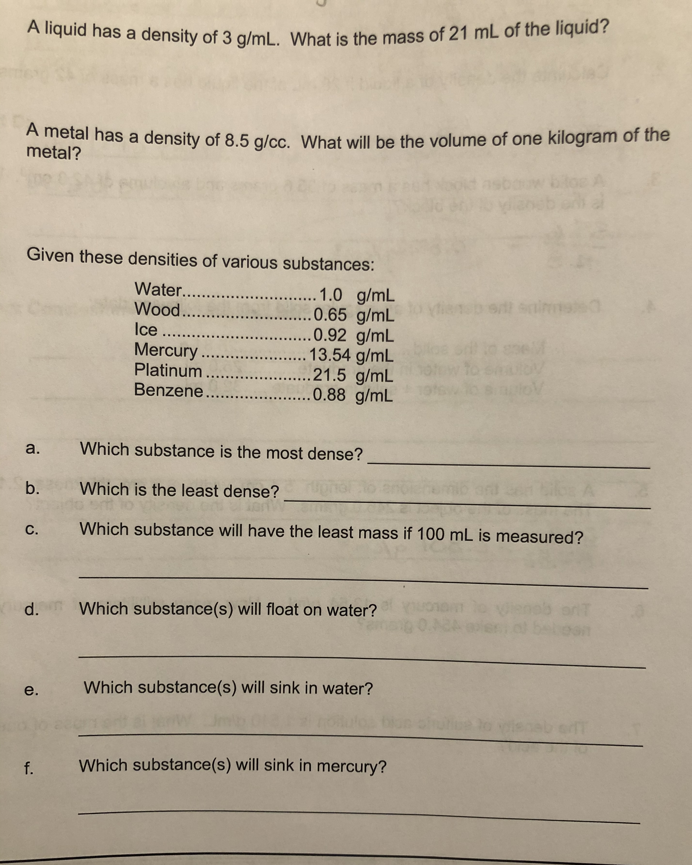 Answered Anguia Has A Density Of 3 G Ml What Is Bartleby