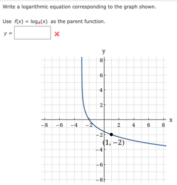 Answered: Write a logarithmic equation… | bartleby