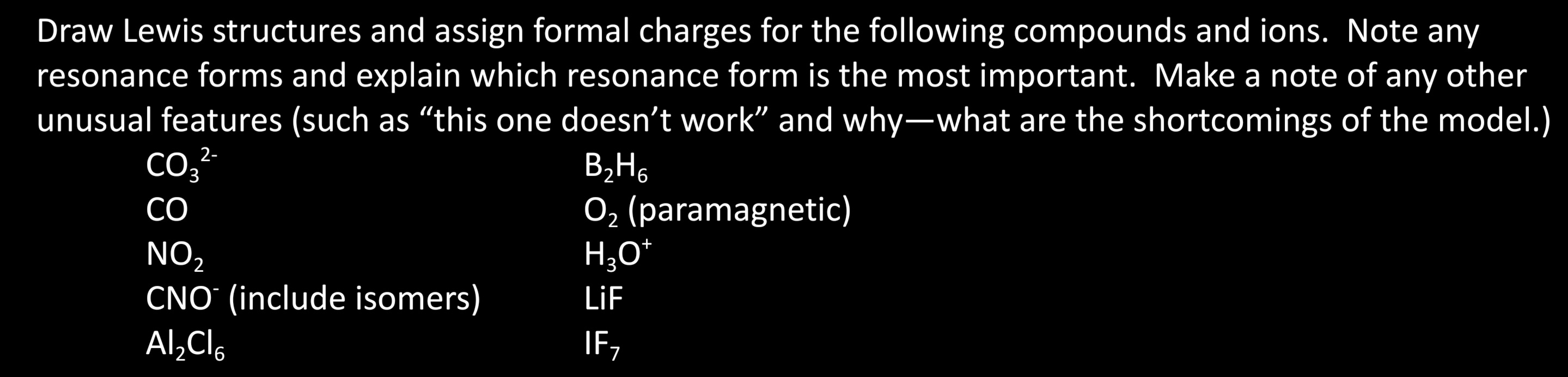 Answered Draw Lewis Structures And Assign Formal Bartleby 1507