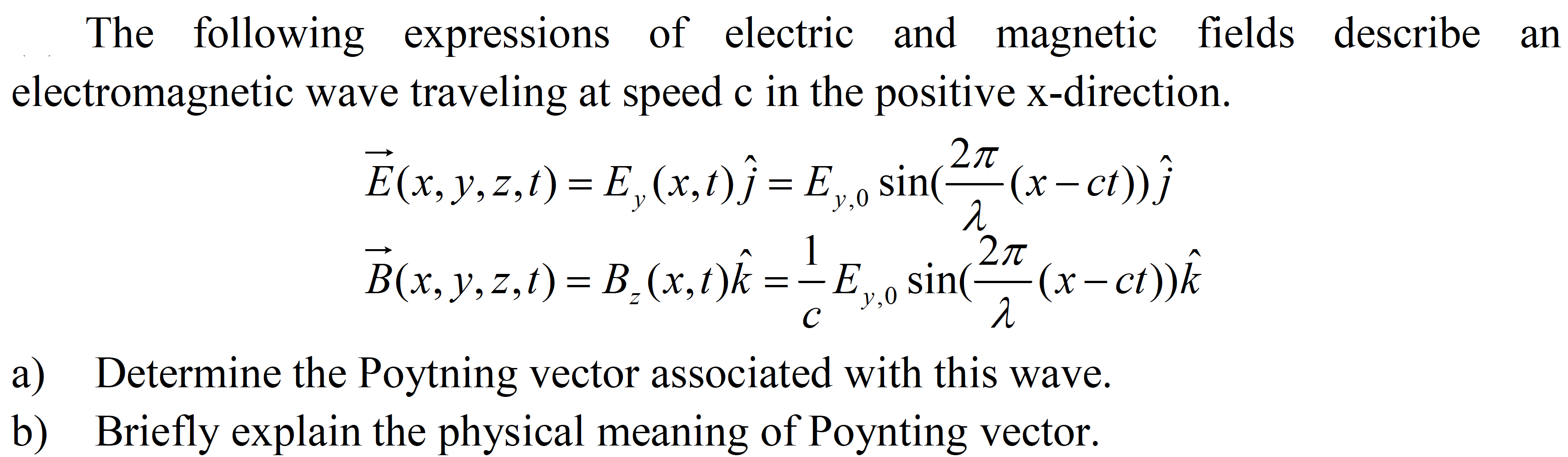 Answered: The following expressions of electric… | bartleby