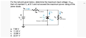 Answered: For the network given below, determine… | bartleby