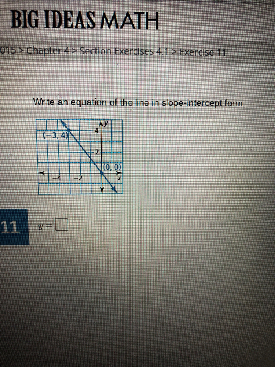 Slope Intercept Form Exercises