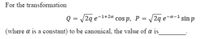 For the transformation
Q = /2q e-1+2a cos p, P = /2q e-a-1 sin p
%3D
(where a is a constant) to be canonical, the value of a is
