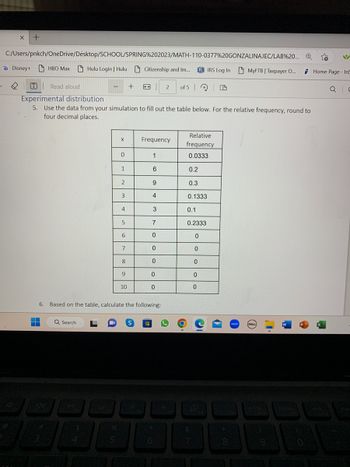 15 1 practice experimental and theoretical probability form k