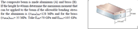 The composite beam is made aluminum (A) and brass (B).
If the height h-40mm determine the maximum moment that
can be applied to the beam if the allowable bending stress
for the aluminum is (Oallow) alu=128 MPa and for the brass
(Oallow)brass= 35 MPa. Take Ealu=70 GPa and Ebras=105 GPa.
50 mm
150 mm
