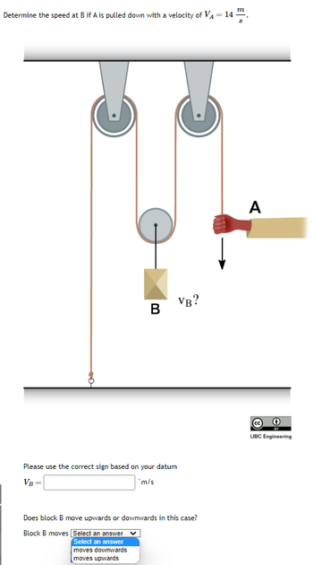 Answered: Determine The Speed At B If A Is Pulled… | Bartleby