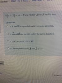 Answered: If A + B = A+B And Neither A Nor B… | Bartleby