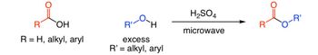 R
OH
R = H, alkyl, aryl
R₁
H
excess
R' = alkyl, aryl
H₂SO4
microwave
R
R'