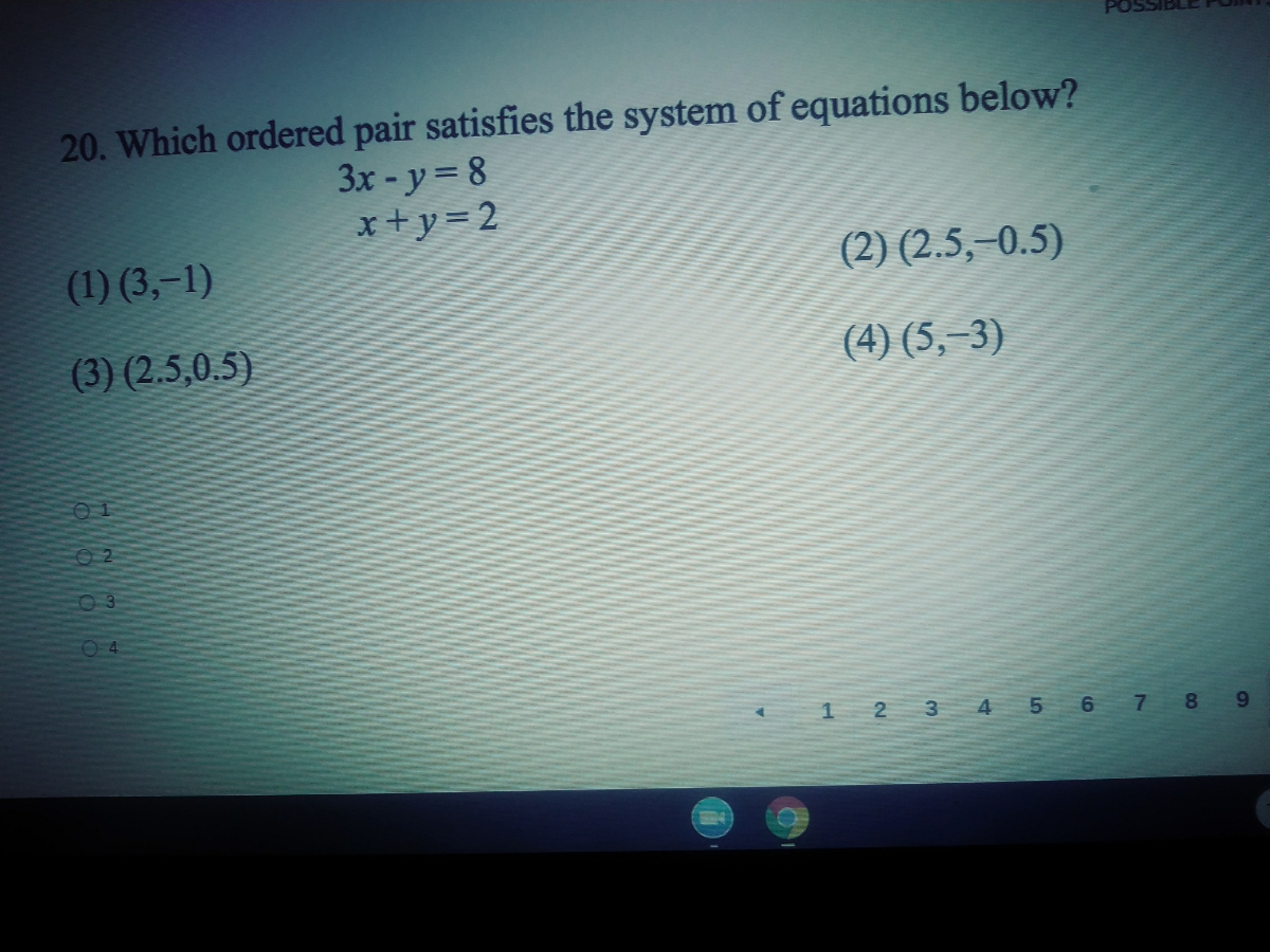 Answered Which Ordered Pair Satisfies The Bartleby