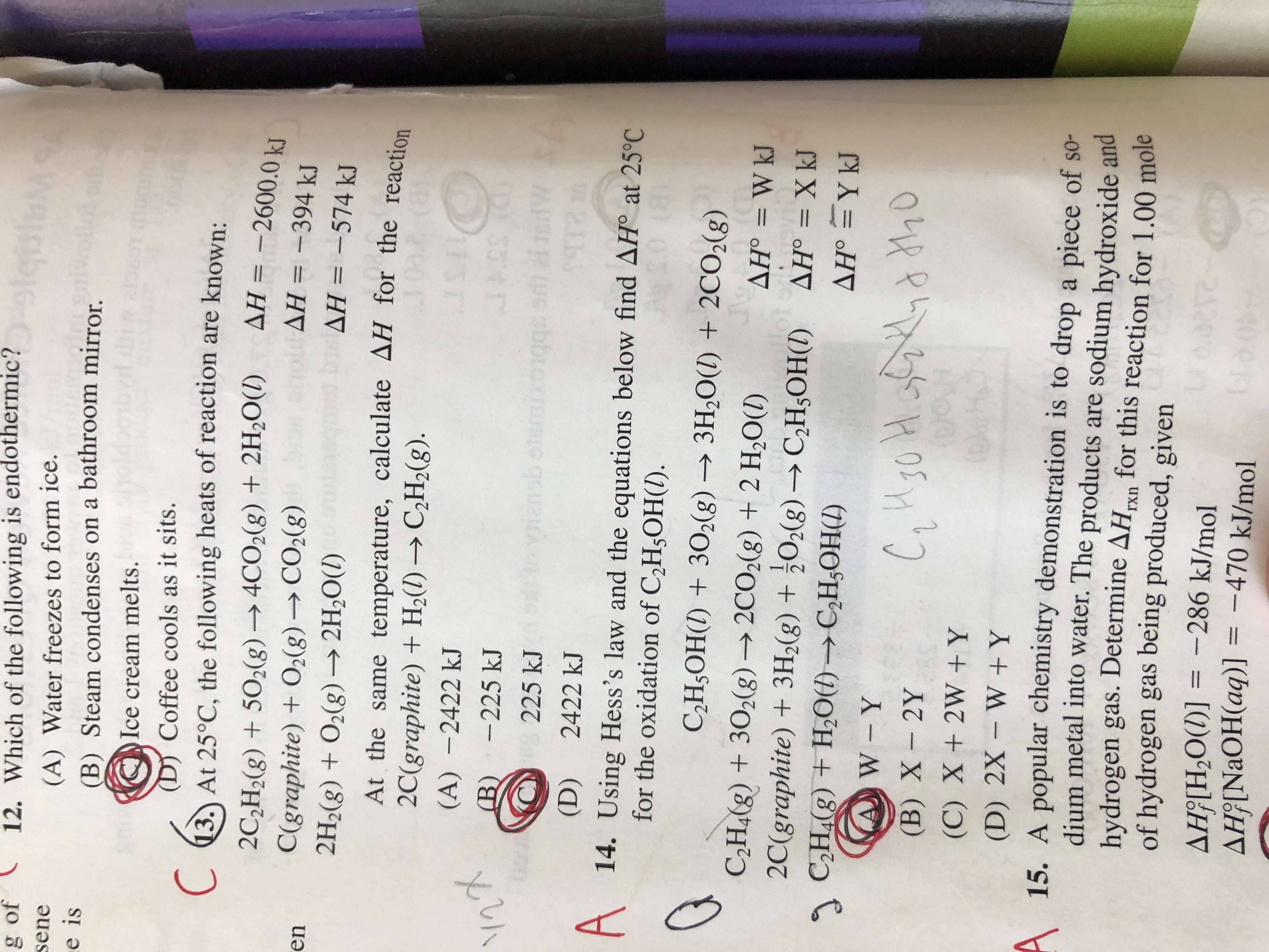 Answered 14. Using Hess s law and the equations bartleby