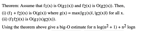 Prove that if is f1(x) is O(g1(x)) and f2(x) is