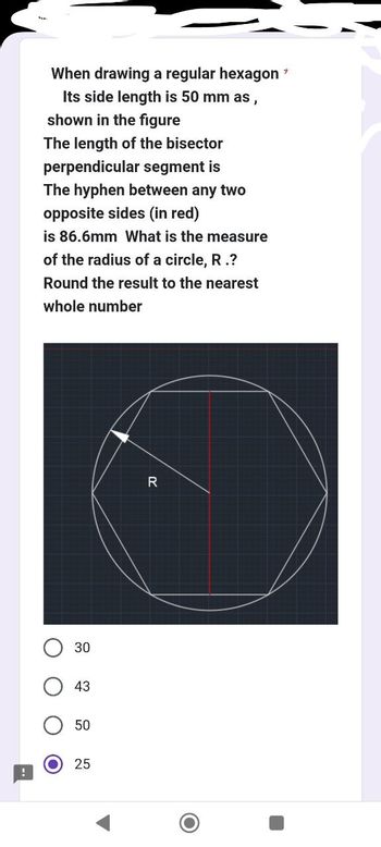 Answered: When Drawing A Regular Hexagon Its Side… | Bartleby