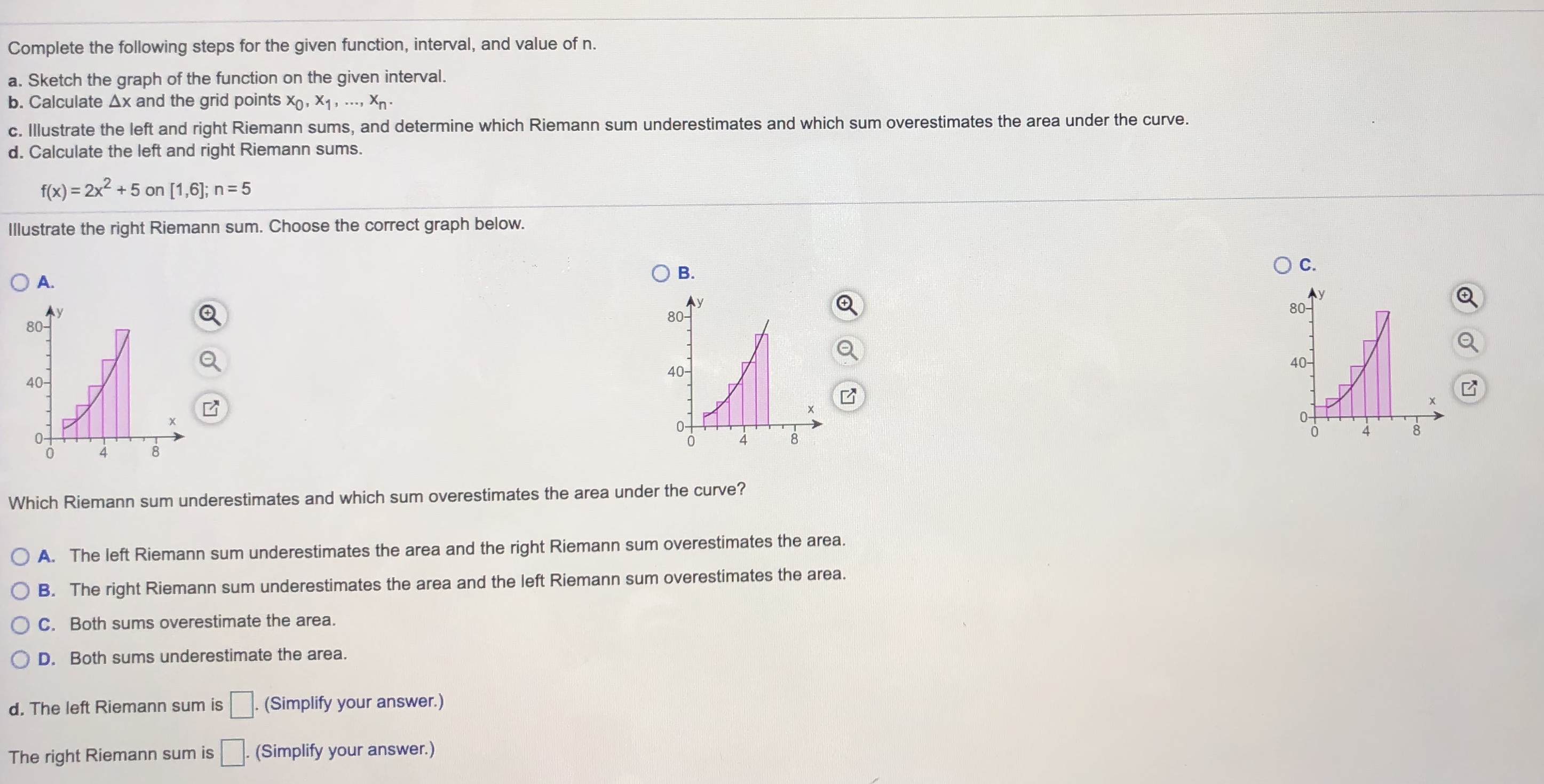 Riemann Sums With Data Points Printable Worksheet
