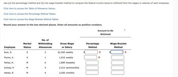 Answered: Use (a) the percentage method and (b)… | bartleby