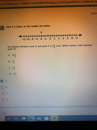Answered: Polnt P is shown on the number line…