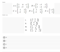 Answered: Find B - 2A: | Bartleby