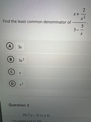 Answered: Find the least common denominator of | bartleby