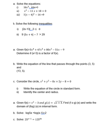 Answered: d. Solve the inequality -4x(2-x)²(x +… | bartleby