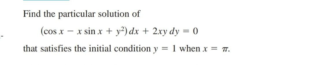 Answered Find The Particular Solution Of Cos X Bartleby