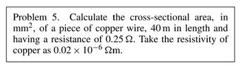 Determine the ohms-per-mil-foot of an aluminum conductor located