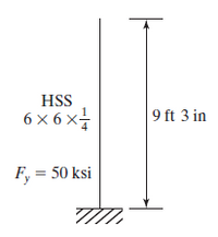 Answered: HSS 6 x 6 x- 9 ft 3 in F, = 50 ksi | bartleby